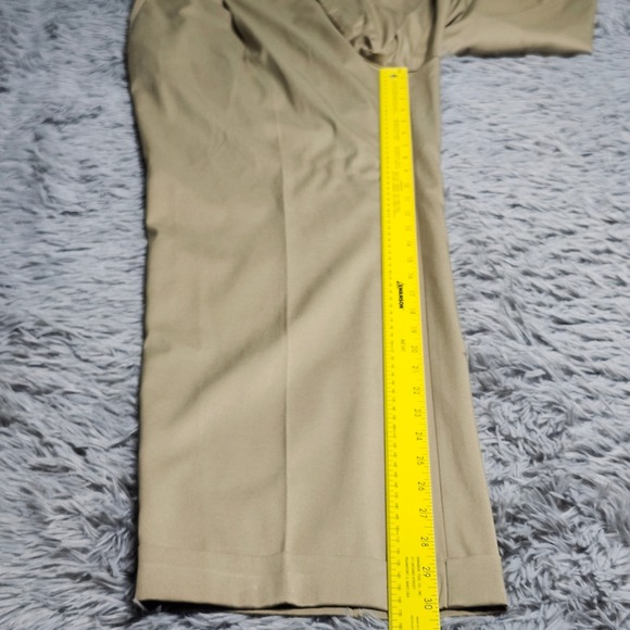 Nike Golf Tour Performance Pants Mens 34x30 Khaki Tan Flat Front Dri FIT Chino - Picture 10 of 13